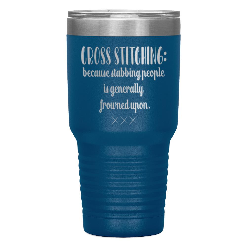 "CROSS STICHING" TUMBLER