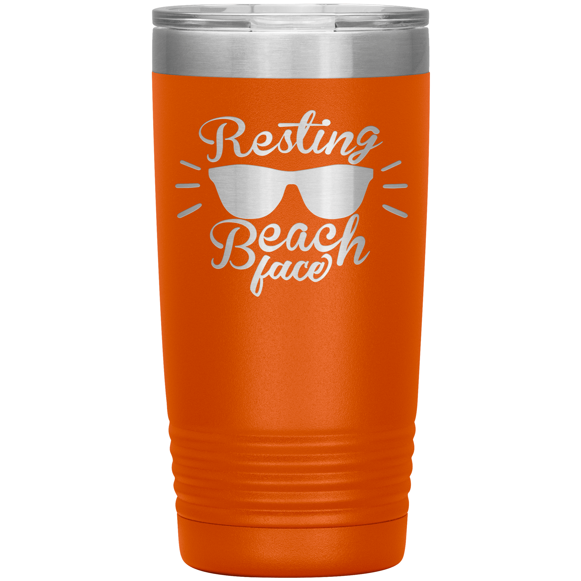 "RESTING BEACH FACE" Tumbler