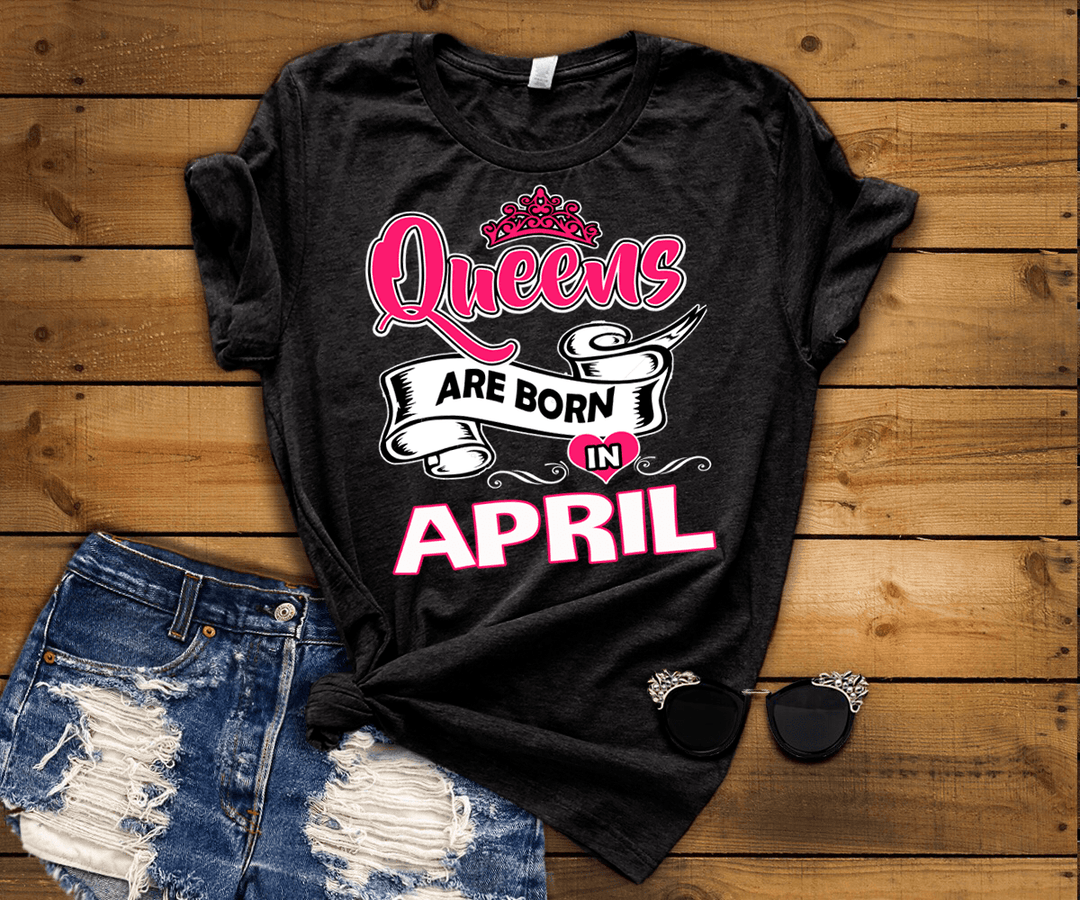 "Good Birthday Vibes For April Born Girls" Pack Of 6 Shirts