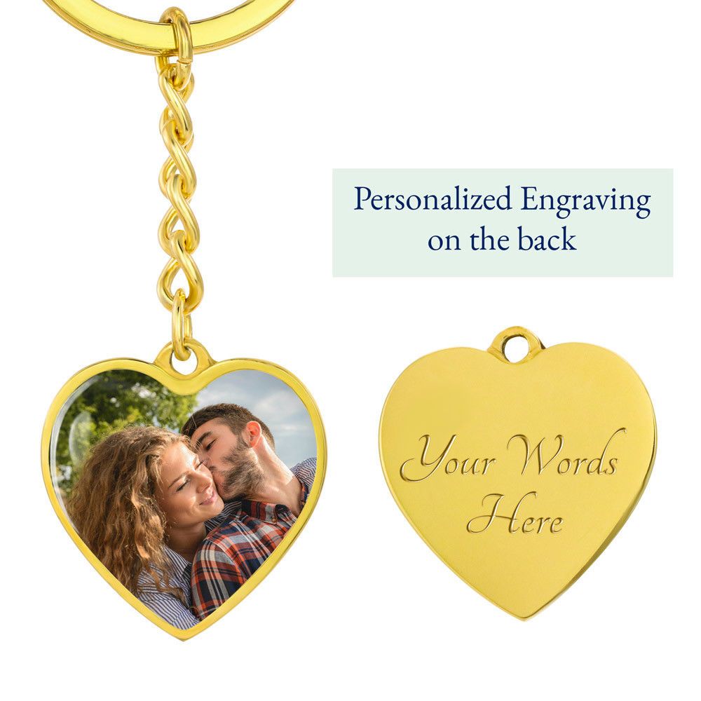 Heart Key Ring With Photo