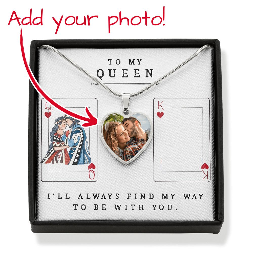 Heart Pendant With Photo (To My Queen)