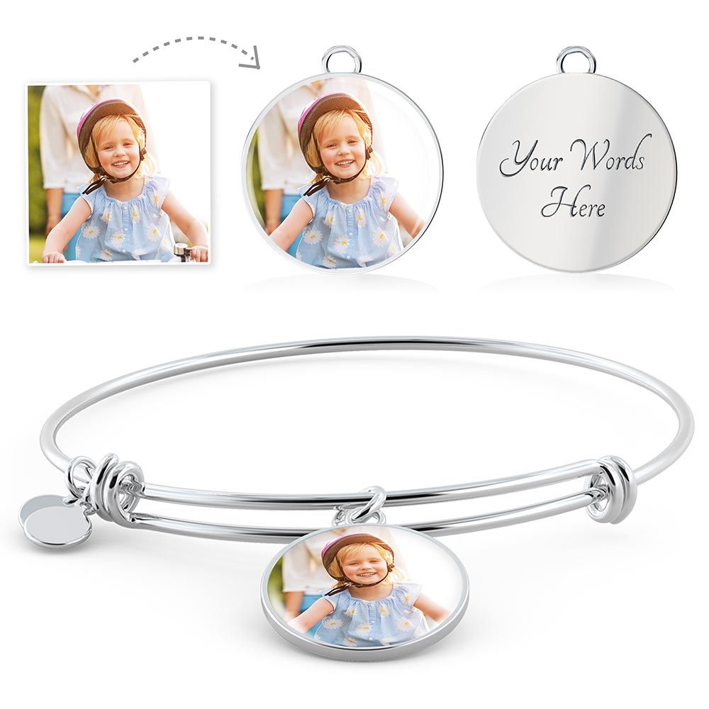 Circle Bangle With Picture (Forever with you)