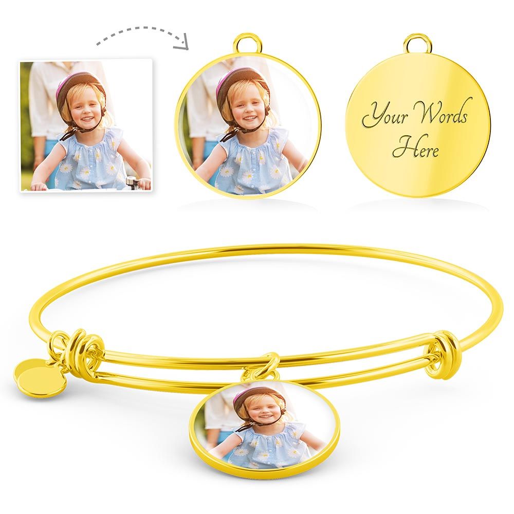 Circle Bangle With Picture (Forever with you)