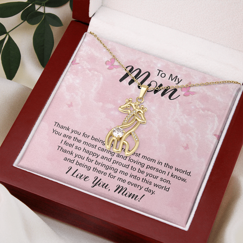 Giraffe Necklace For Mom
