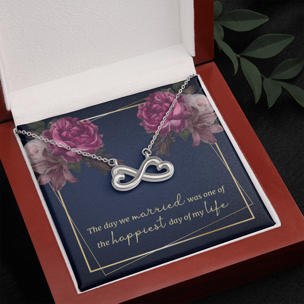 Infinity Heart Necklace For Anniversary Gift