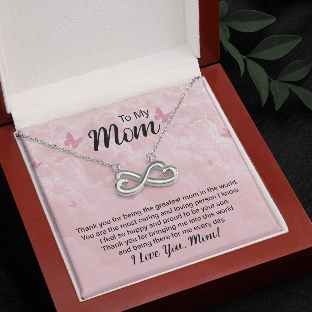Infinity Heart Necklace For Mom