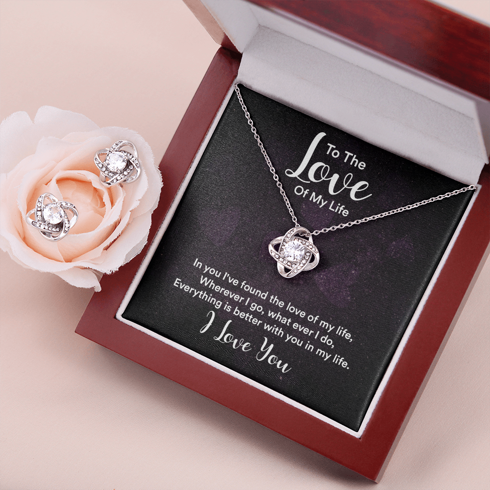 Love Knot Earring & Necklace Set For Love of Life