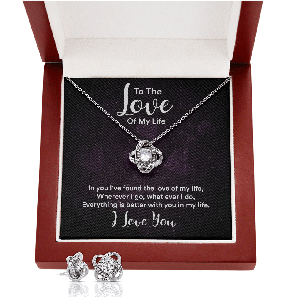 Love Knot Earring & Necklace Set For Love of Life