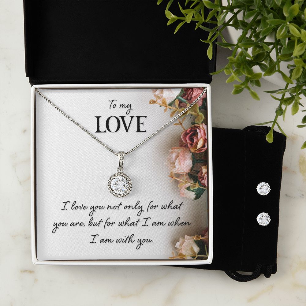 Eternal Hope Necklace and Cubic Earring Set