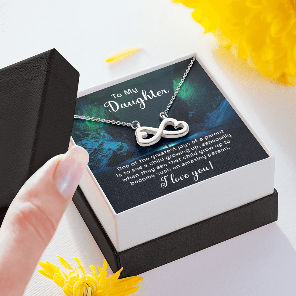Infinity Heart Necklace For Daughter
