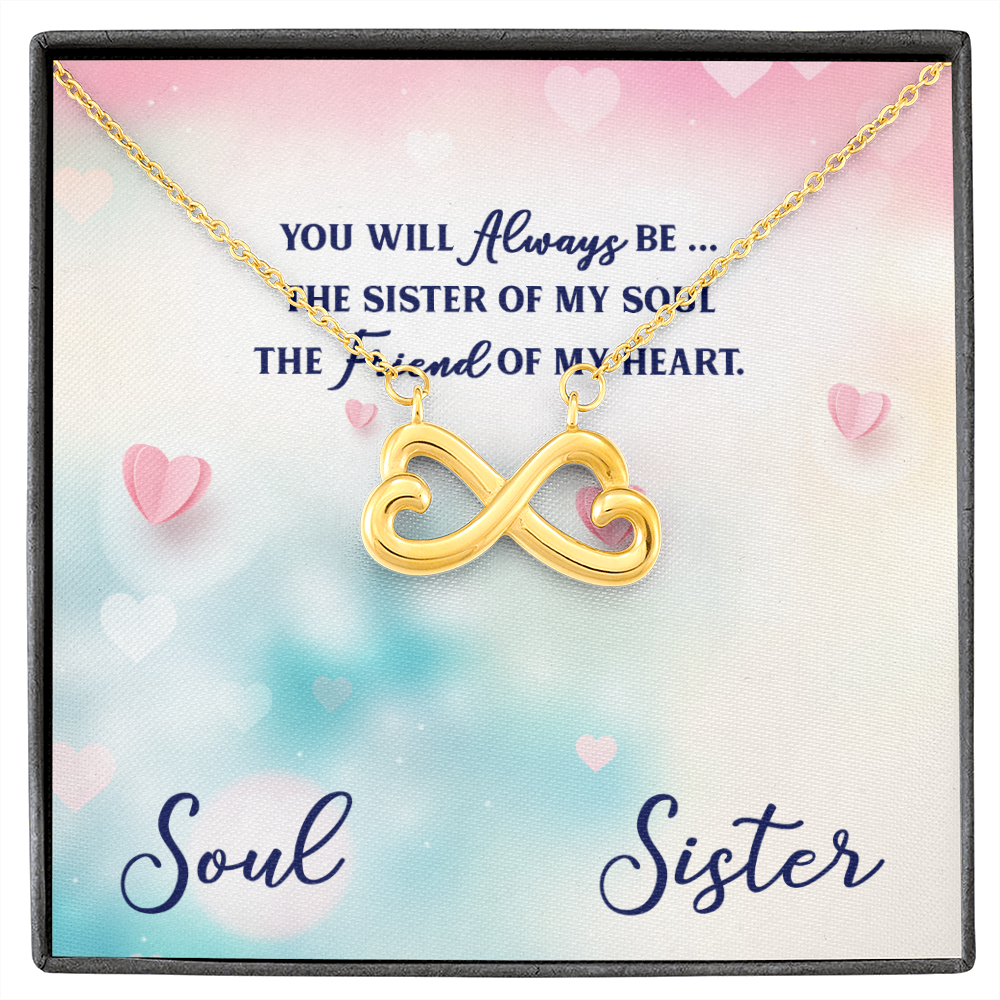 Infinity Heart Necklace For Sister