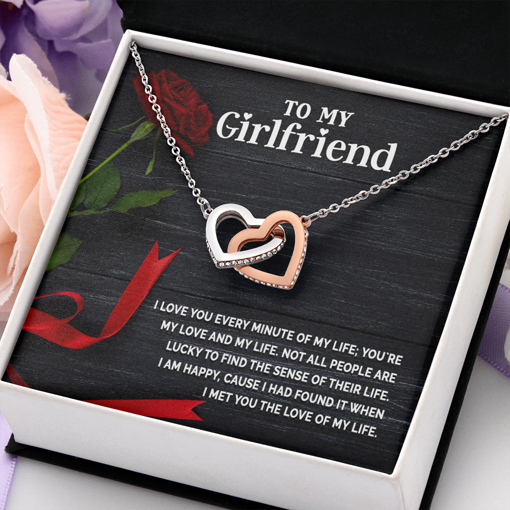 Interlocking Heart Necklace For Girlfriend