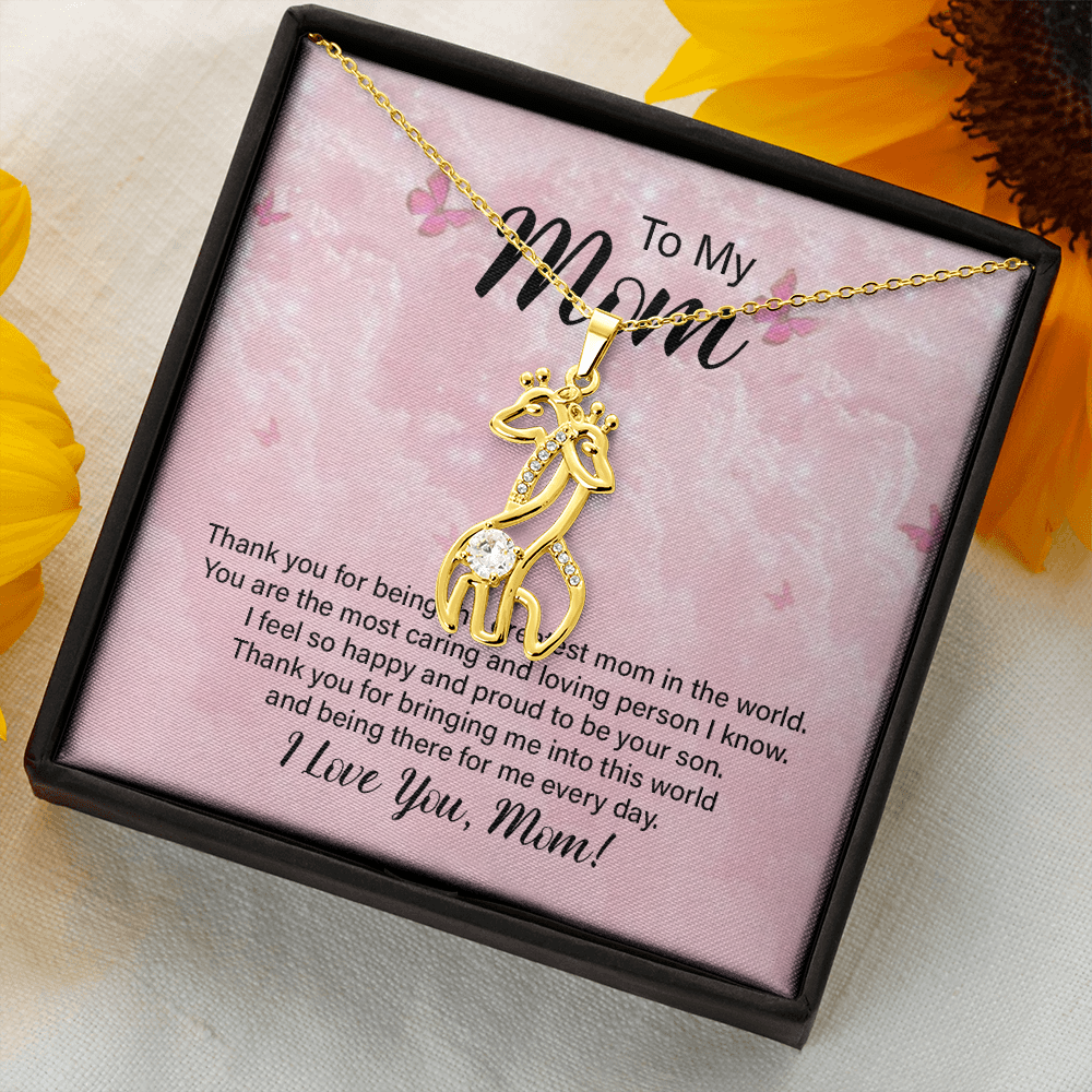 Giraffe Necklace For Mom