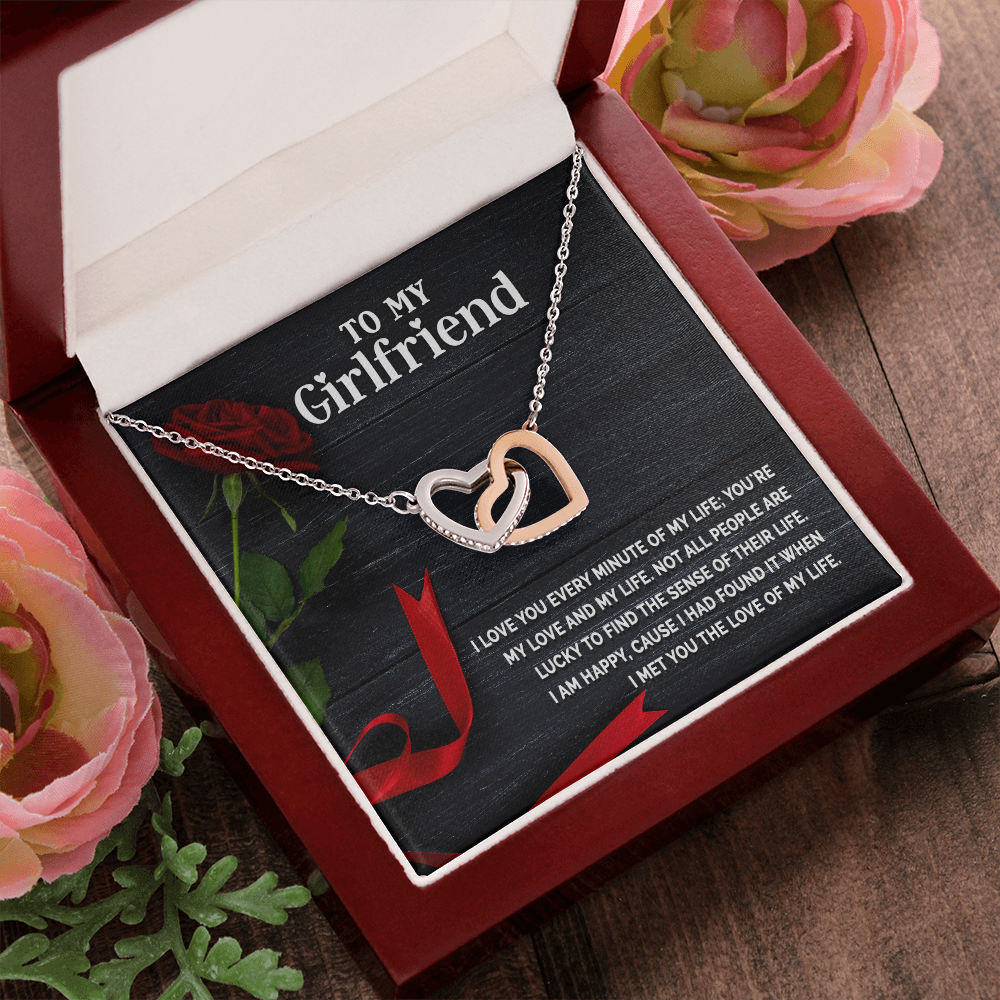Interlocking Heart Necklace For Girlfriend