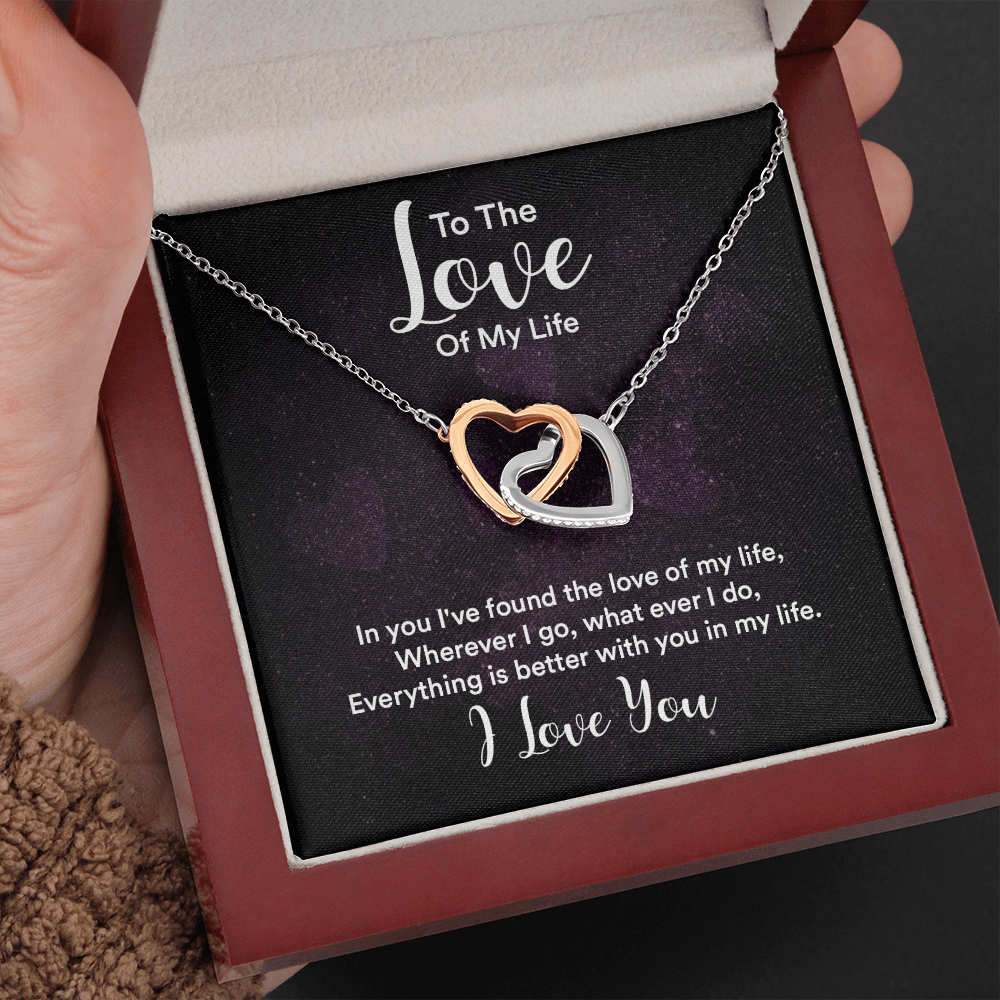 Interlocking Heart Necklace For Love of Life