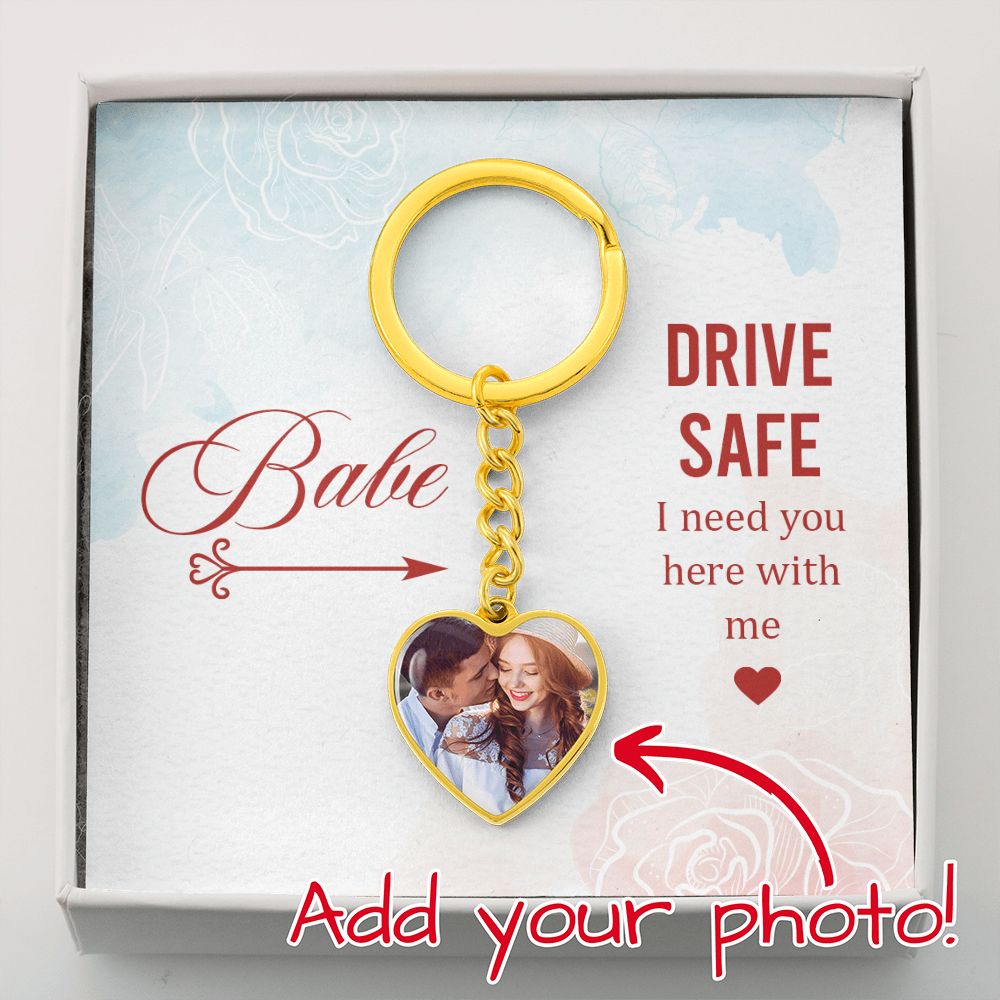Heart Key Ring With Photo