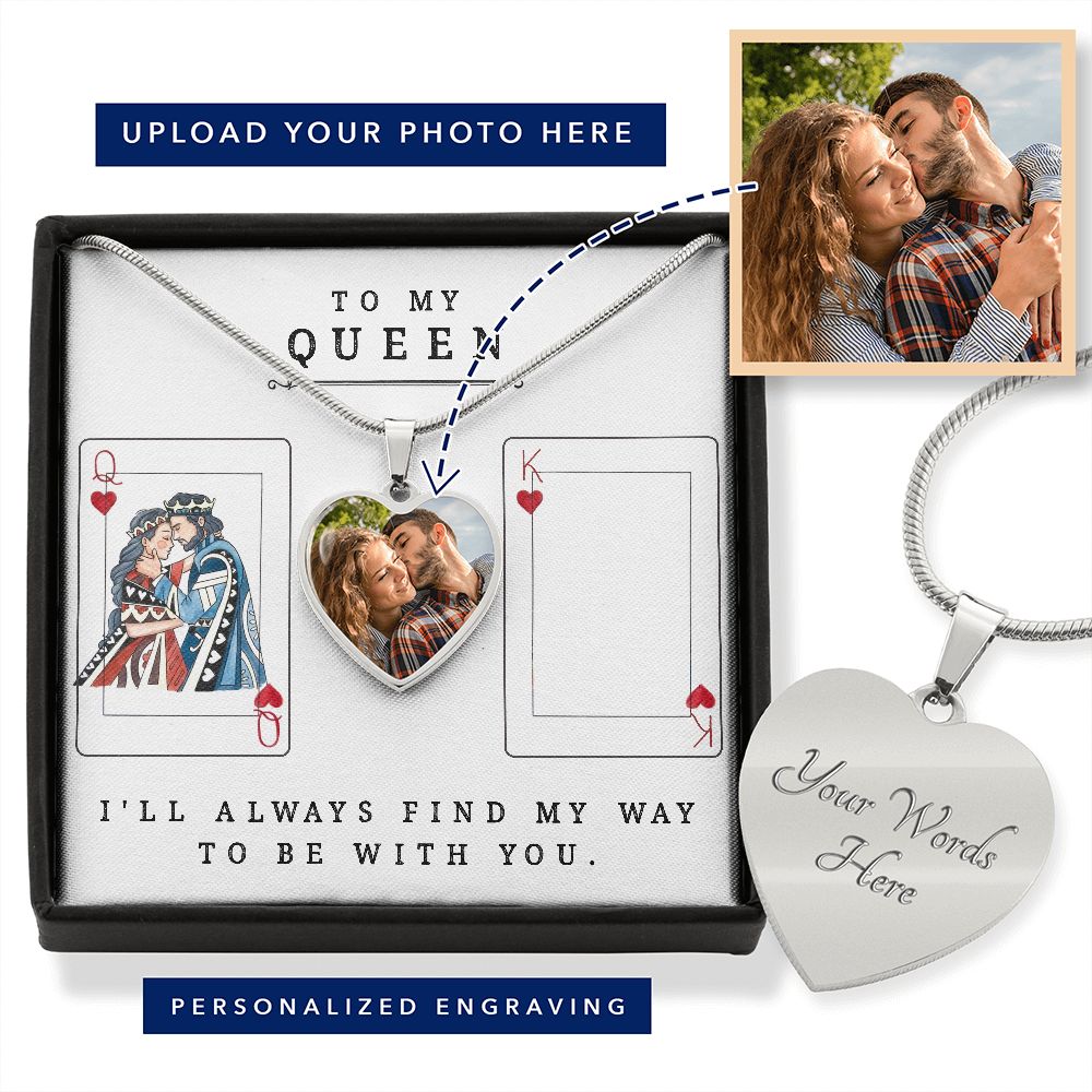 Heart Pendant With Photo (To My Queen)