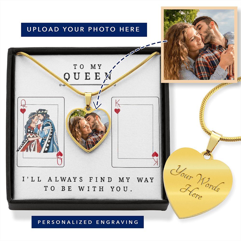 Heart Pendant With Photo (To My Queen)