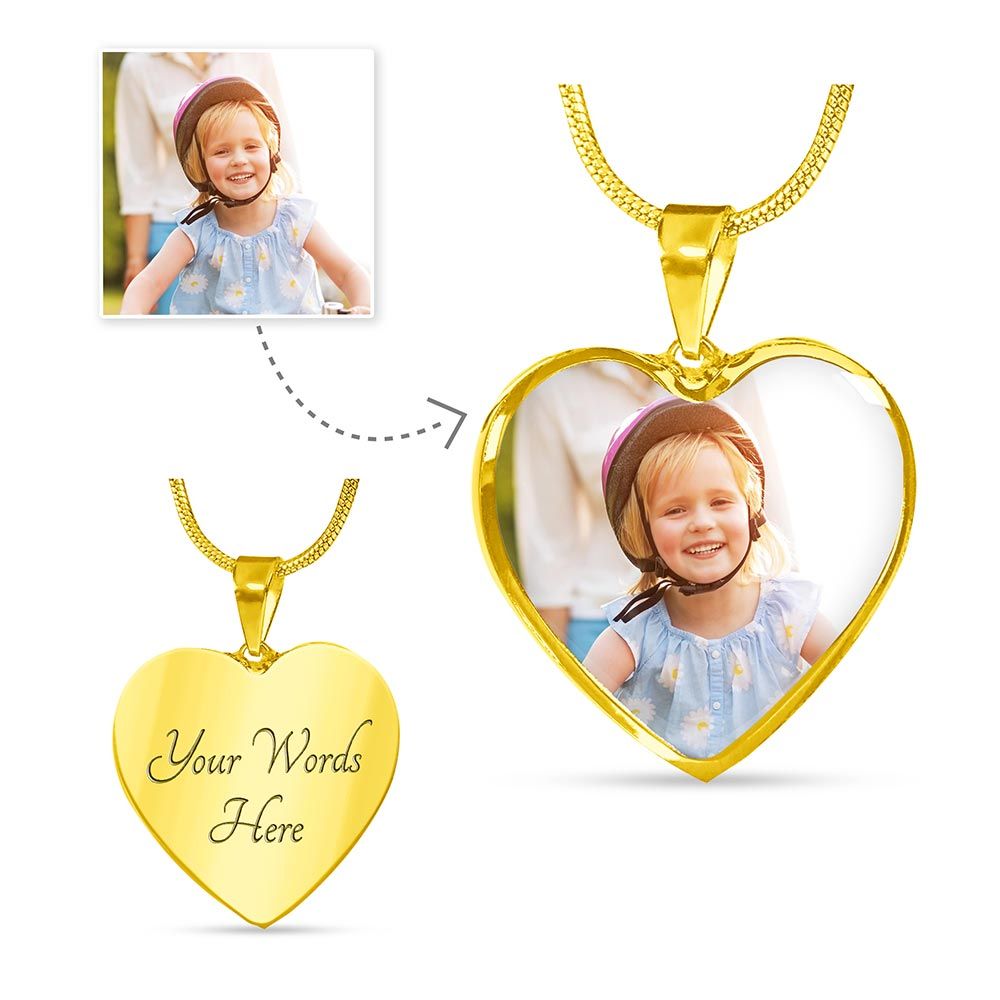 Heart Pendant With Photo (To My Queen)