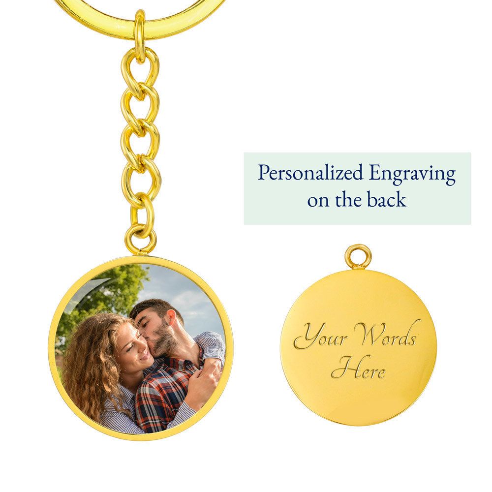 Circle Key Ring With Photo