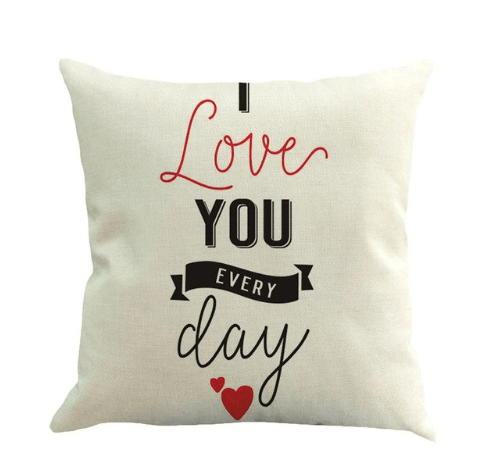 "Happy Valentine Day Cushion Cover I LOVE YOU"