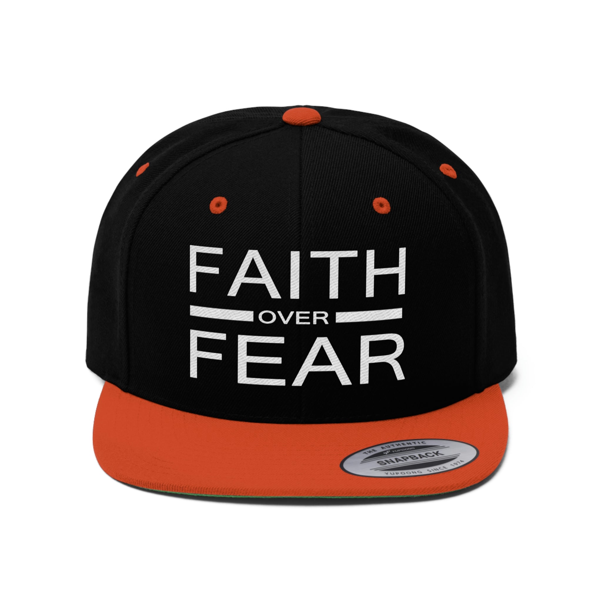 Faith Over Fear Unisex Flat Bill Hat