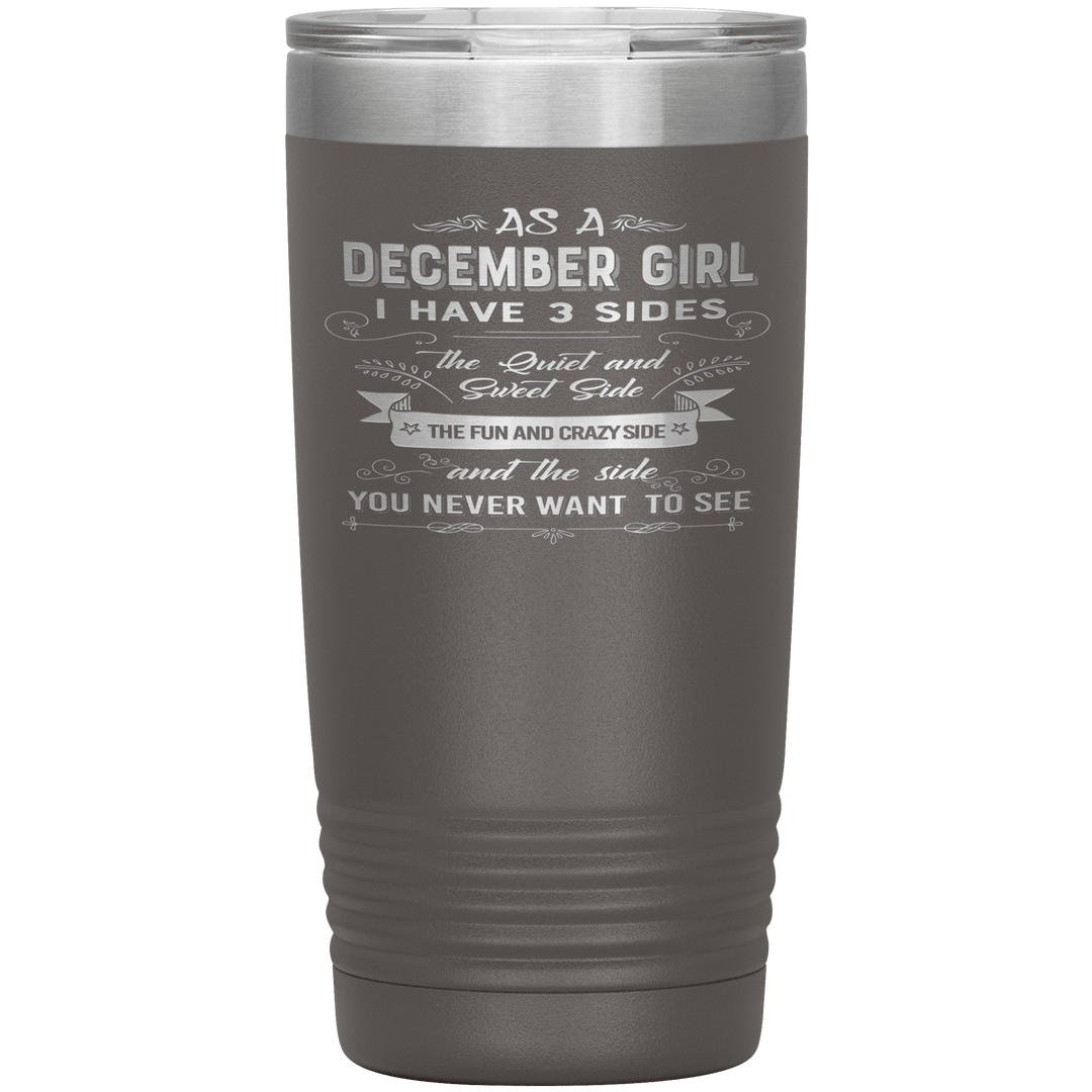 "December Girls 3 sides" Tumbler