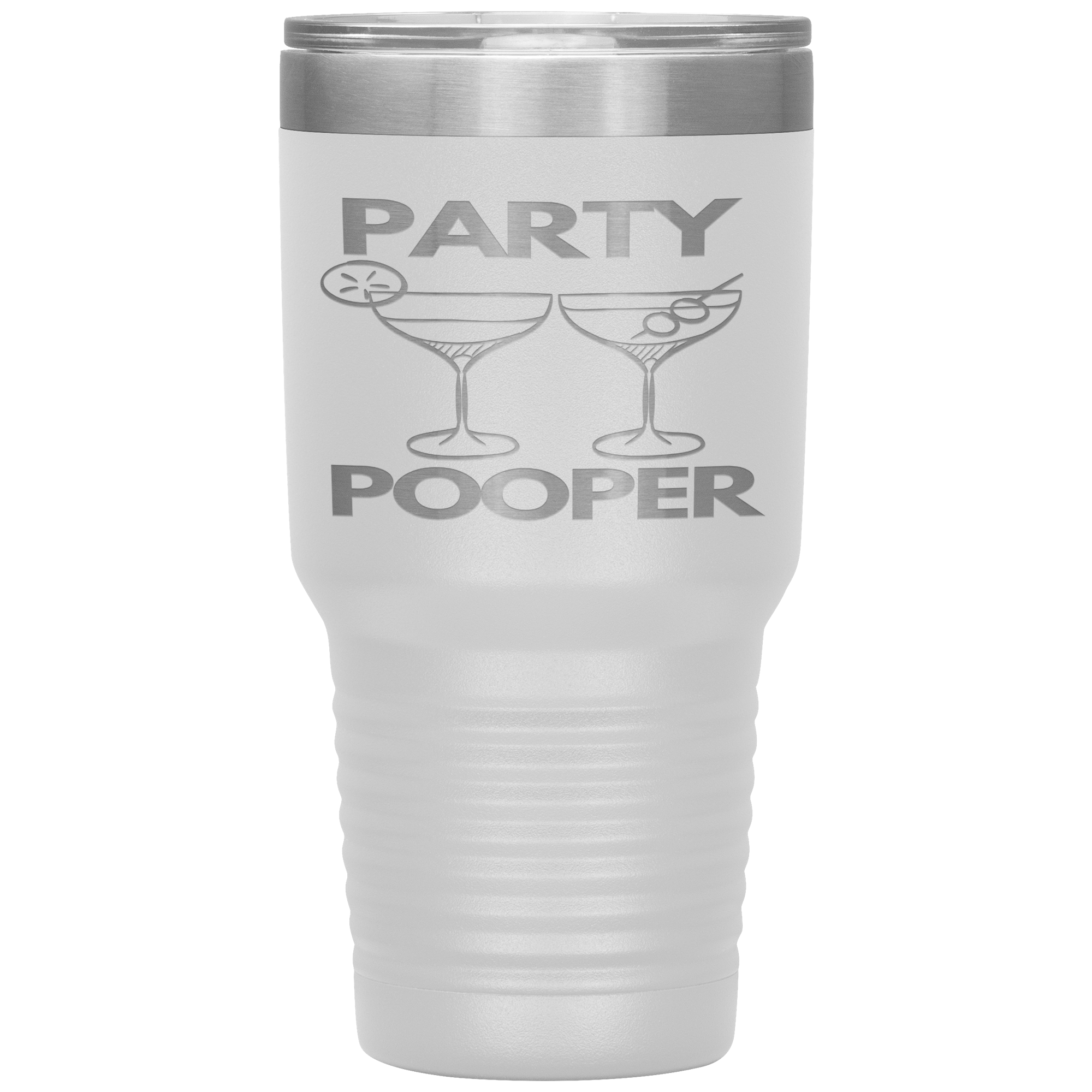 "PARTY POOPER"TUMBLER