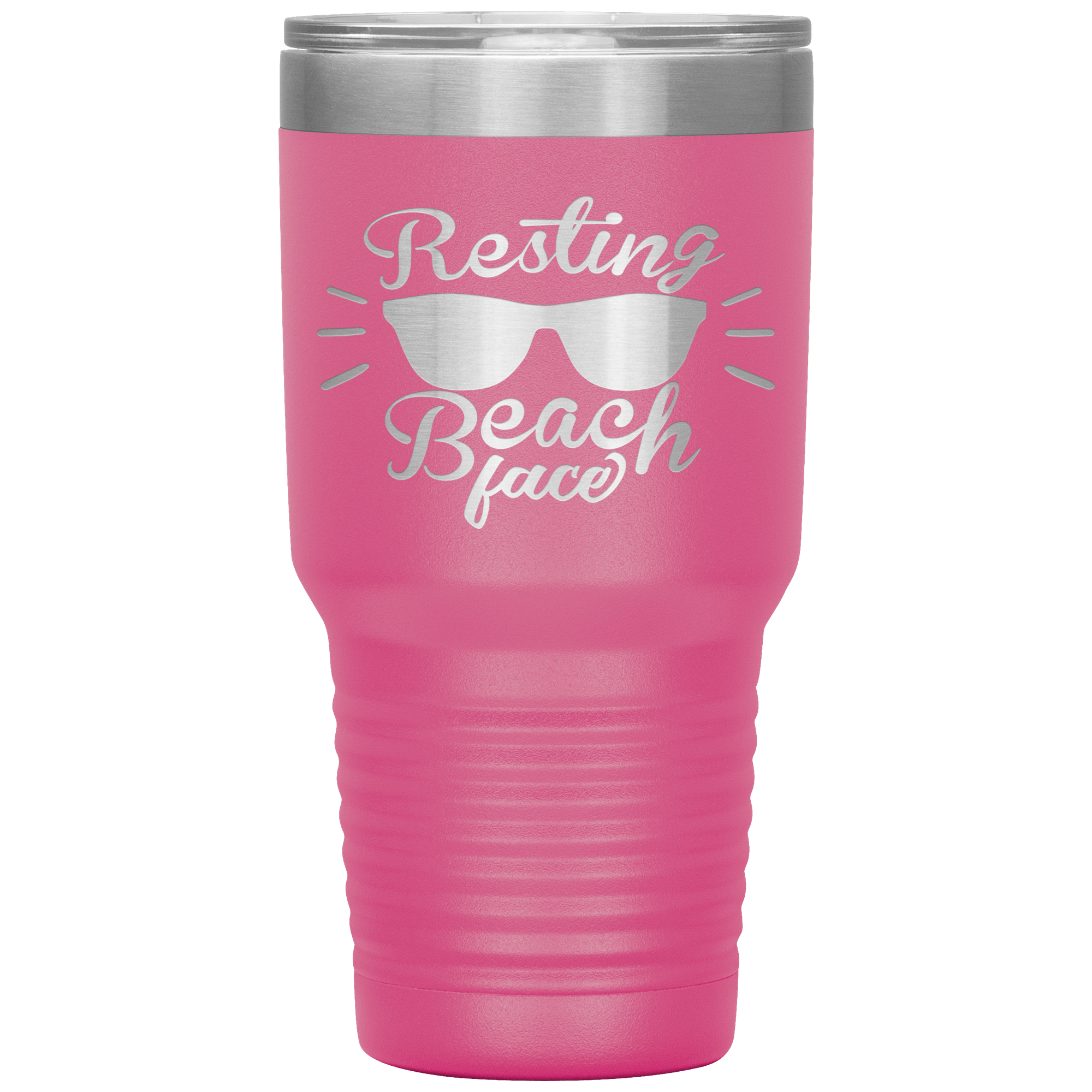 "RESTING BEACH FACE" Tumbler