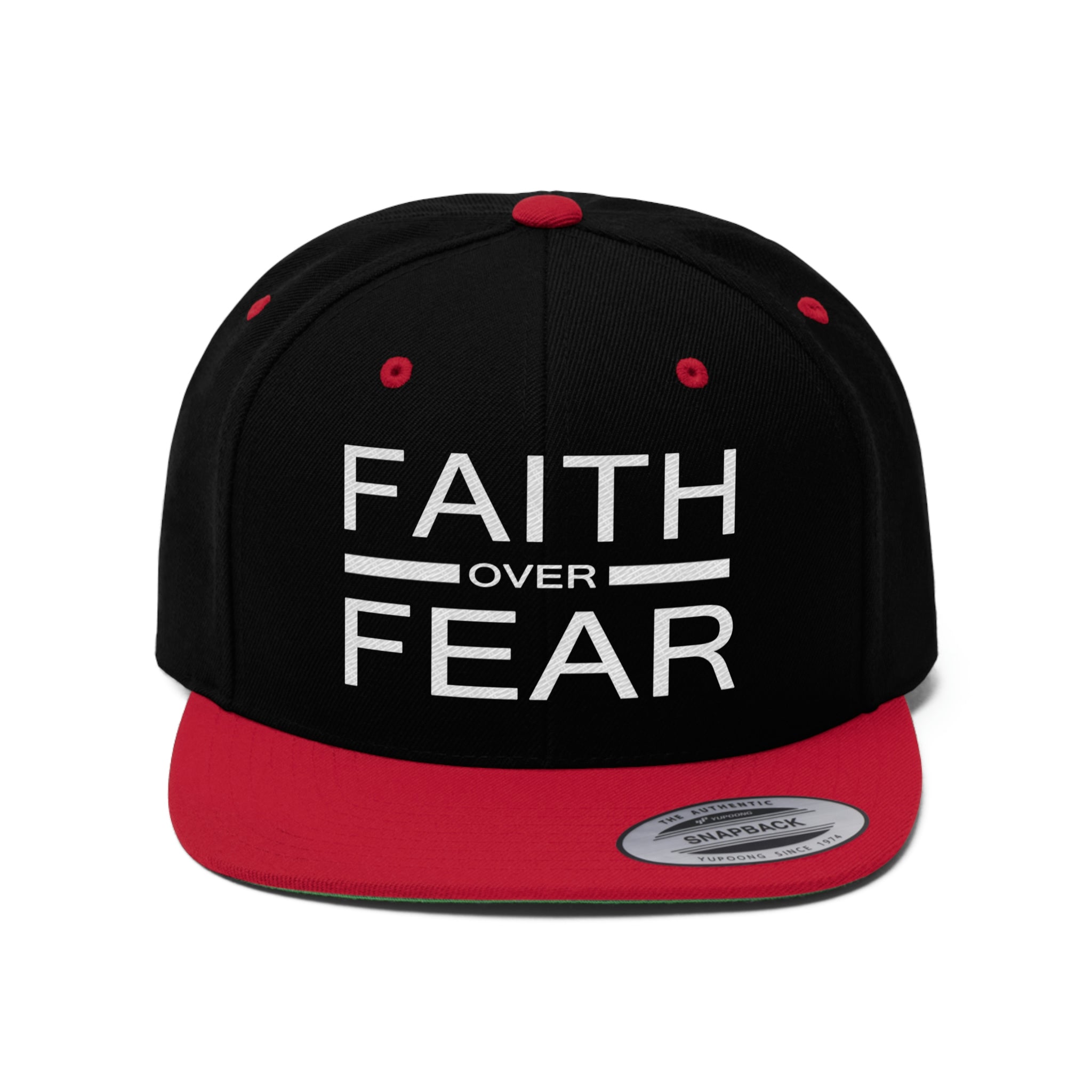 Faith Over Fear Unisex Flat Bill Hat