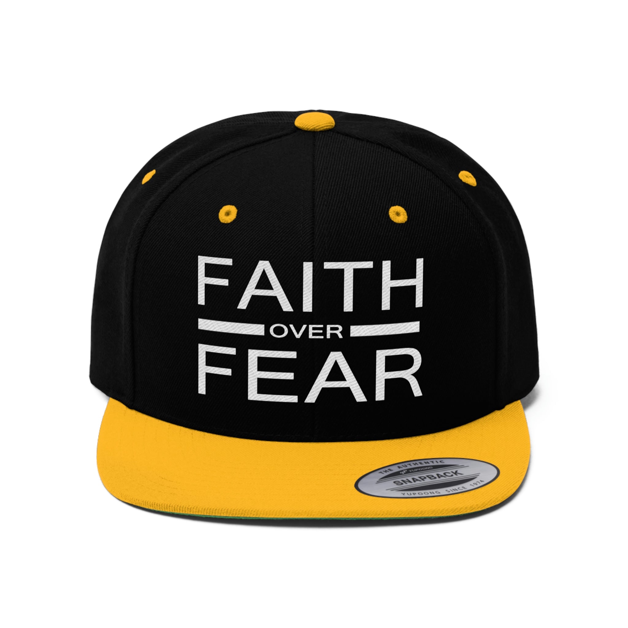 Faith Over Fear Unisex Flat Bill Hat