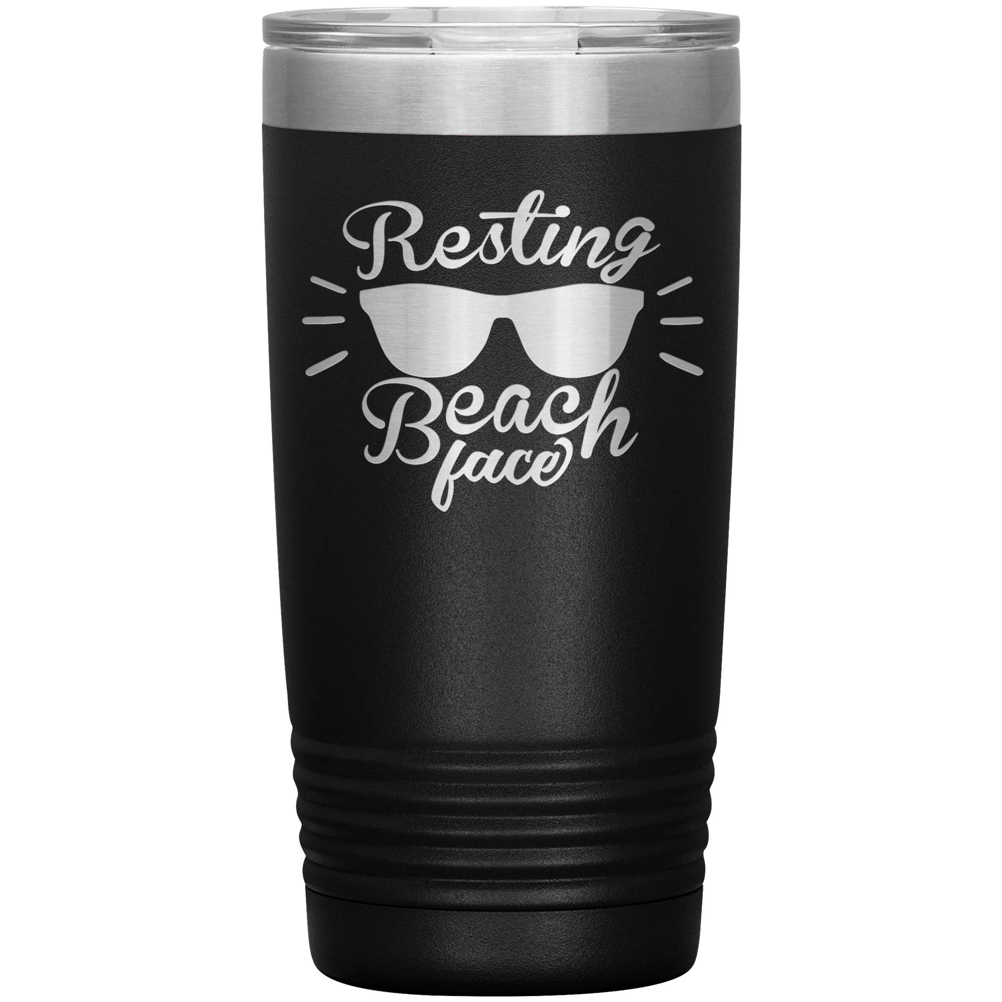 "RESTING BEACH FACE" Tumbler