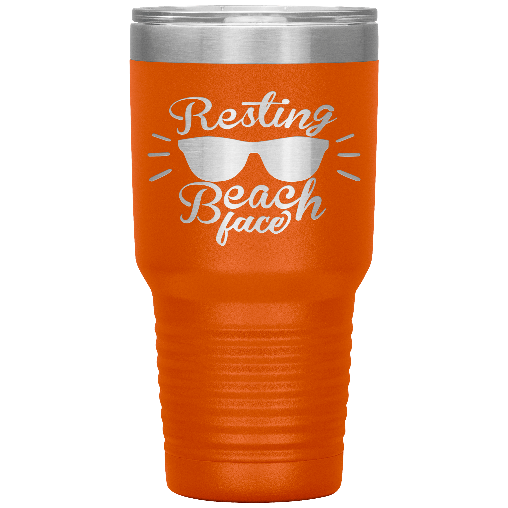 "RESTING BEACH FACE" Tumbler