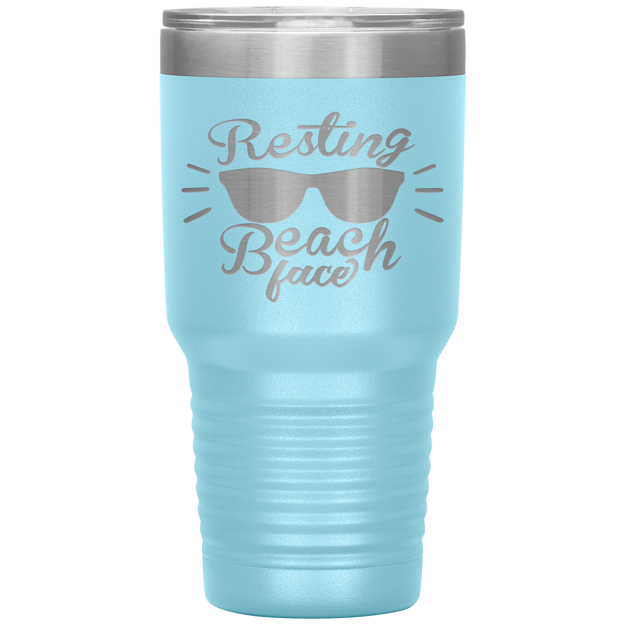 "RESTING BEACH FACE" Tumbler