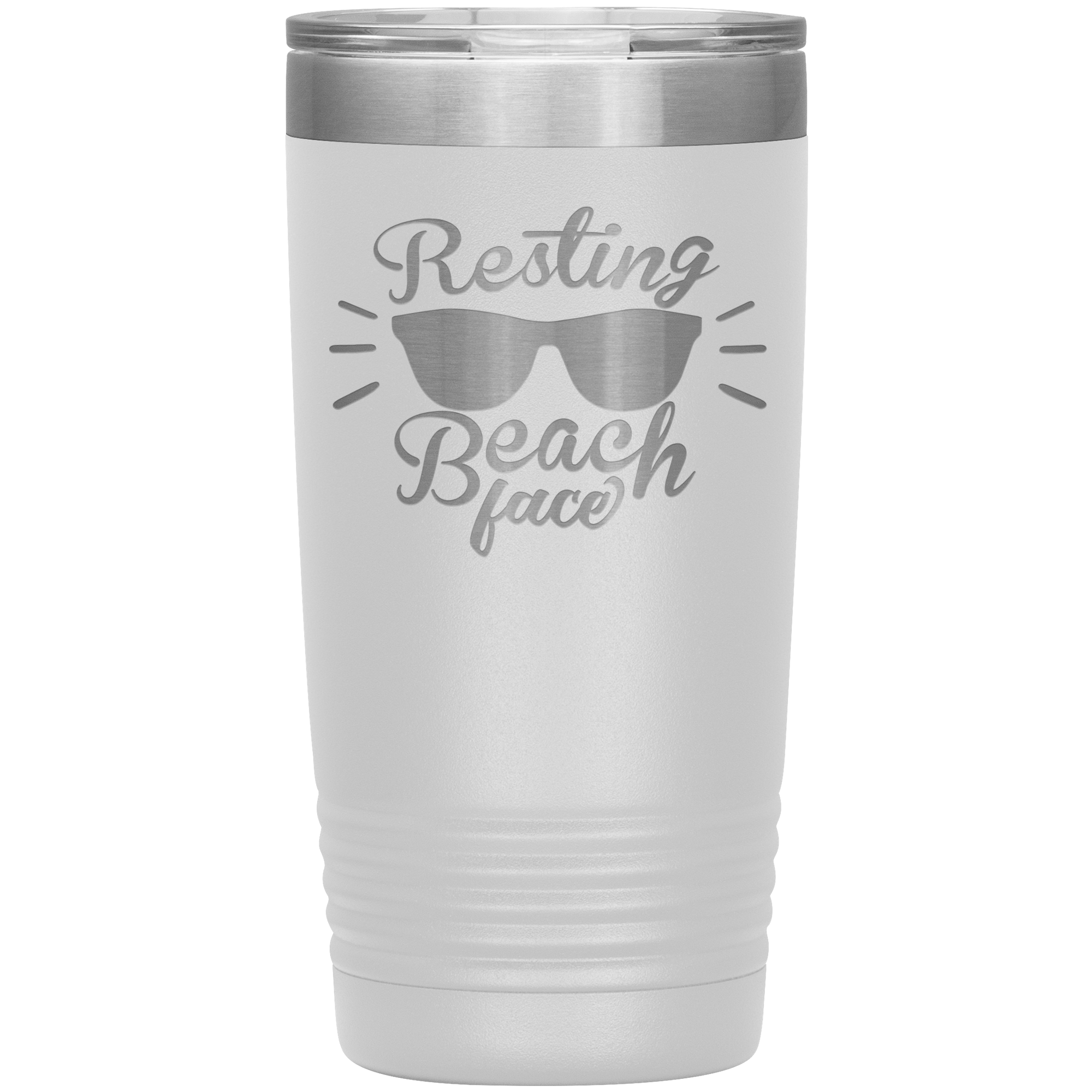 "RESTING BEACH FACE" Tumbler