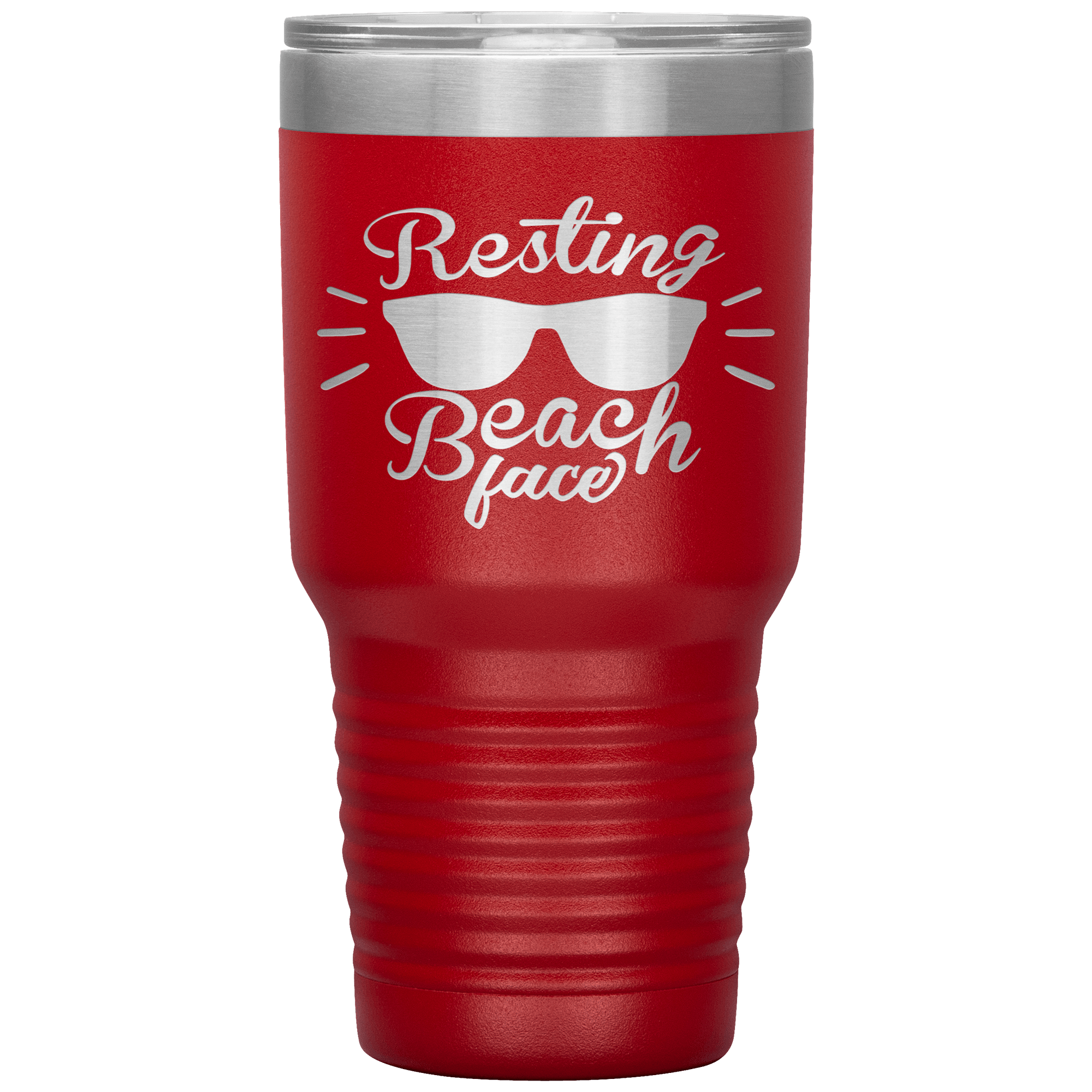 "RESTING BEACH FACE" Tumbler