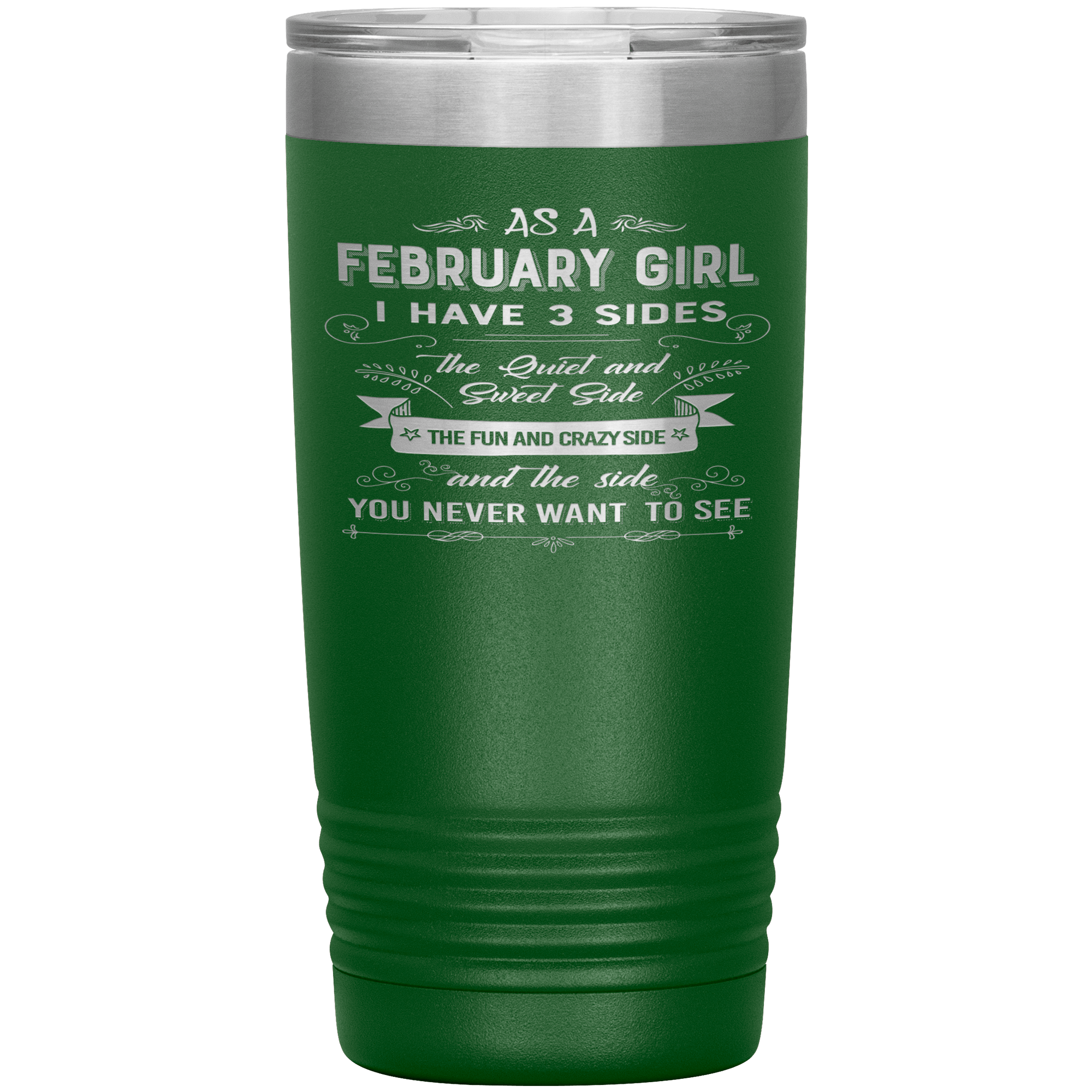 "February Girls 3 Sides" Tumbler