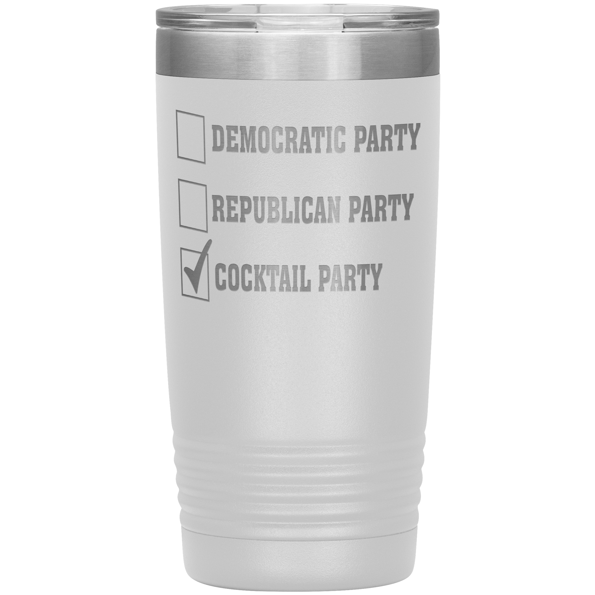 "DEMOCRATIC PARTY REPUBLICAN PARTY COCKTAIL PARTY"TUMBLER