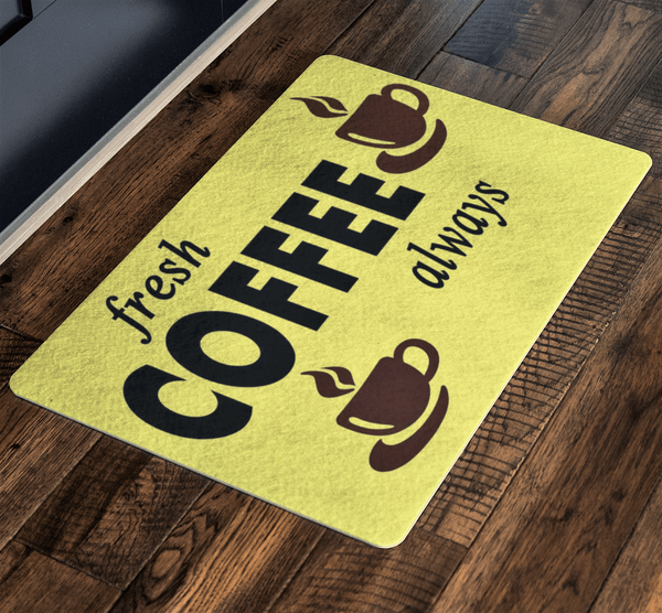 "Fresh Coffee Always Doormat"