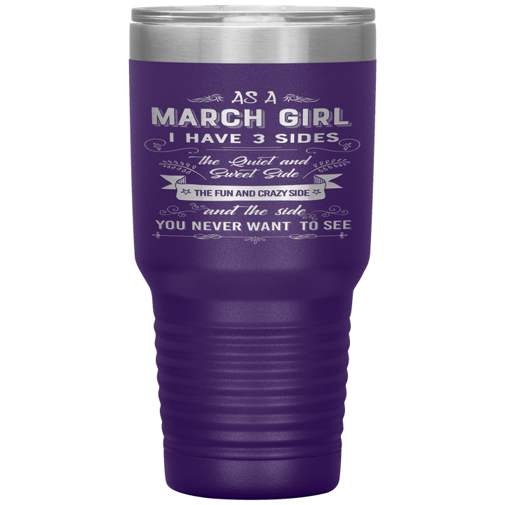 "March Girls 3 sides " Tumbler