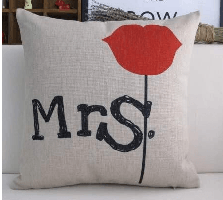"Mrs.-Mr marriage Valentine's Day Gift Lovers Cushions"