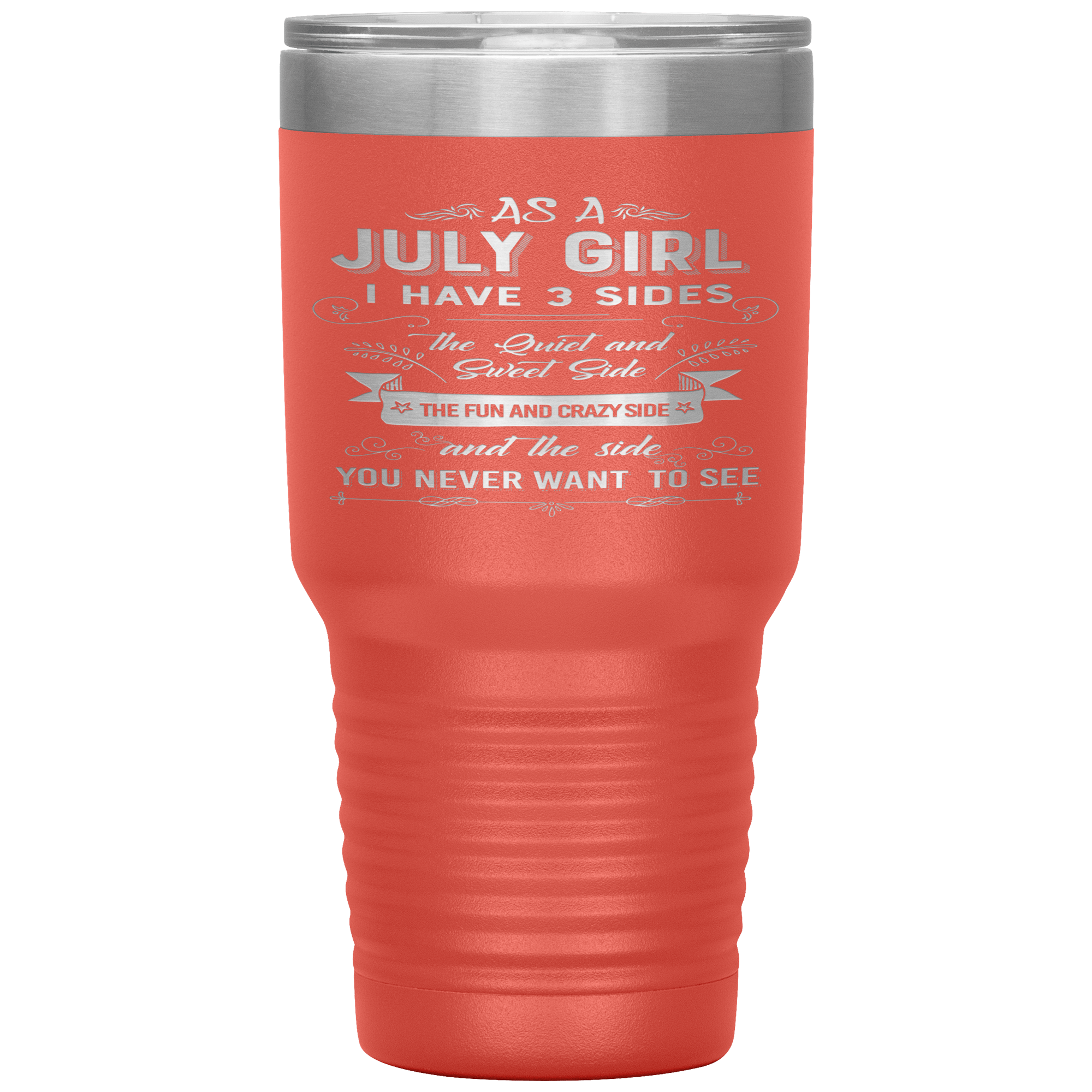 "July Girls 3 Sides" Tumbler