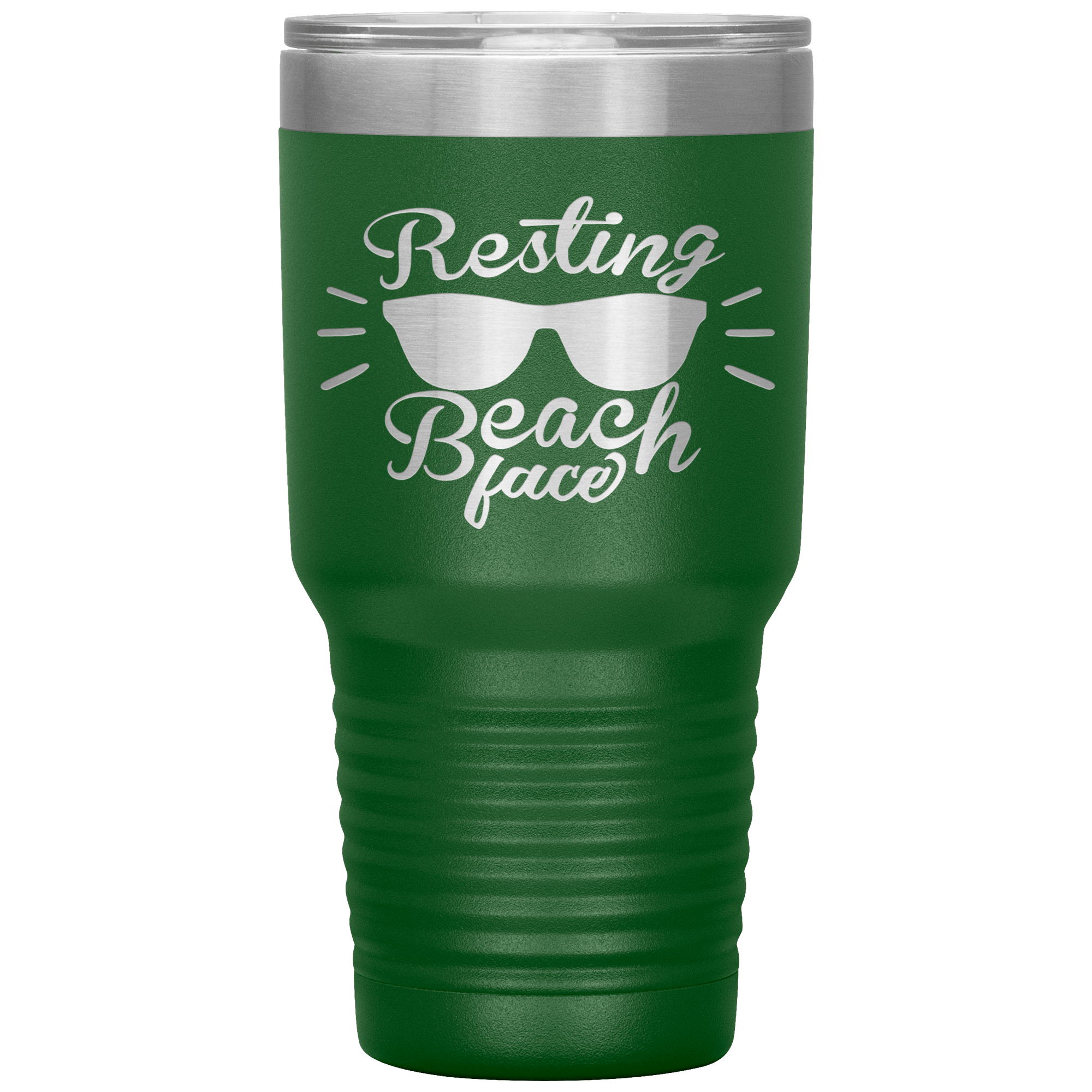 "RESTING BEACH FACE" Tumbler