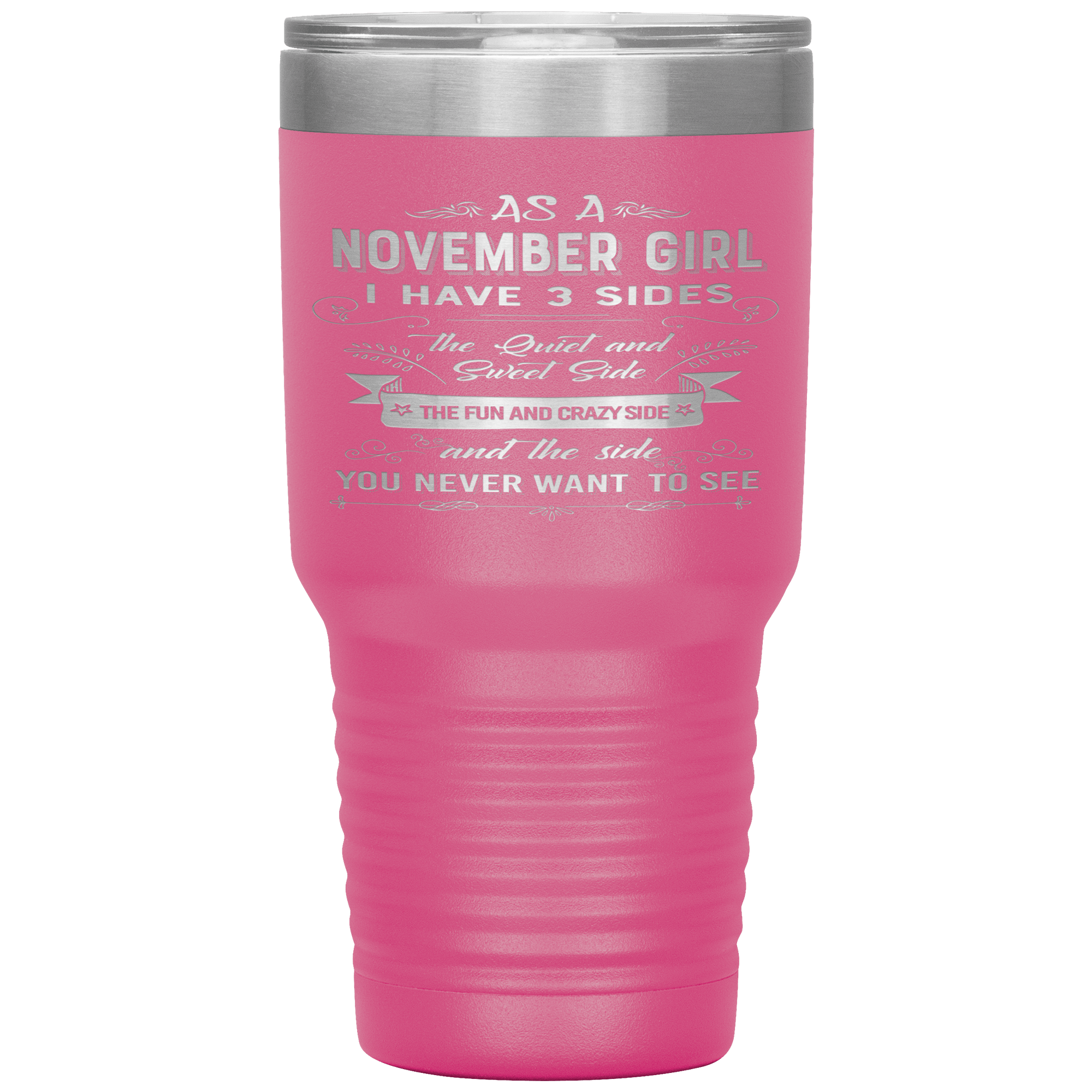 "November Girls 3 sides" Tumbler