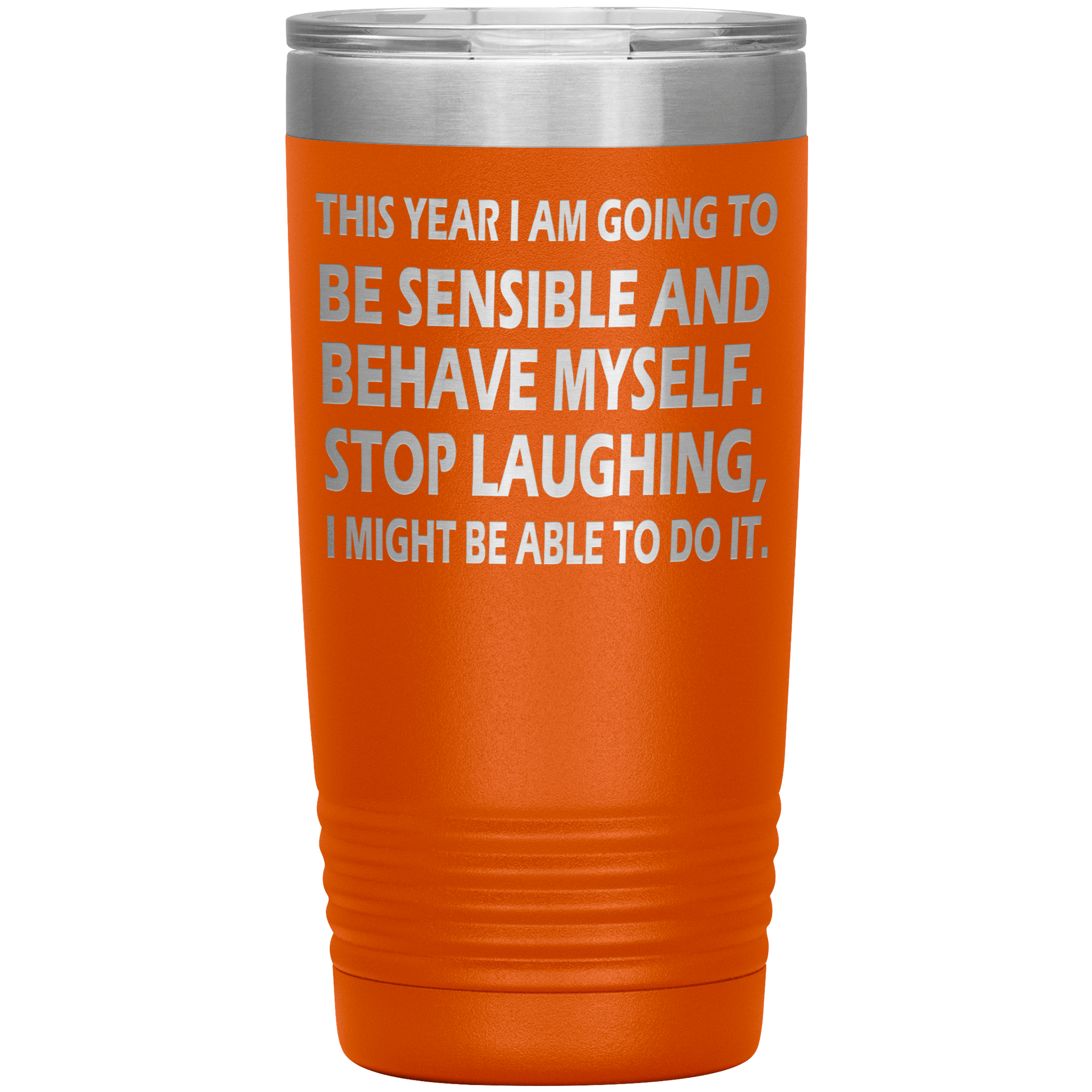 " THIS YEAR I AM GOING TO BE SENSIBLE" TUMBLER