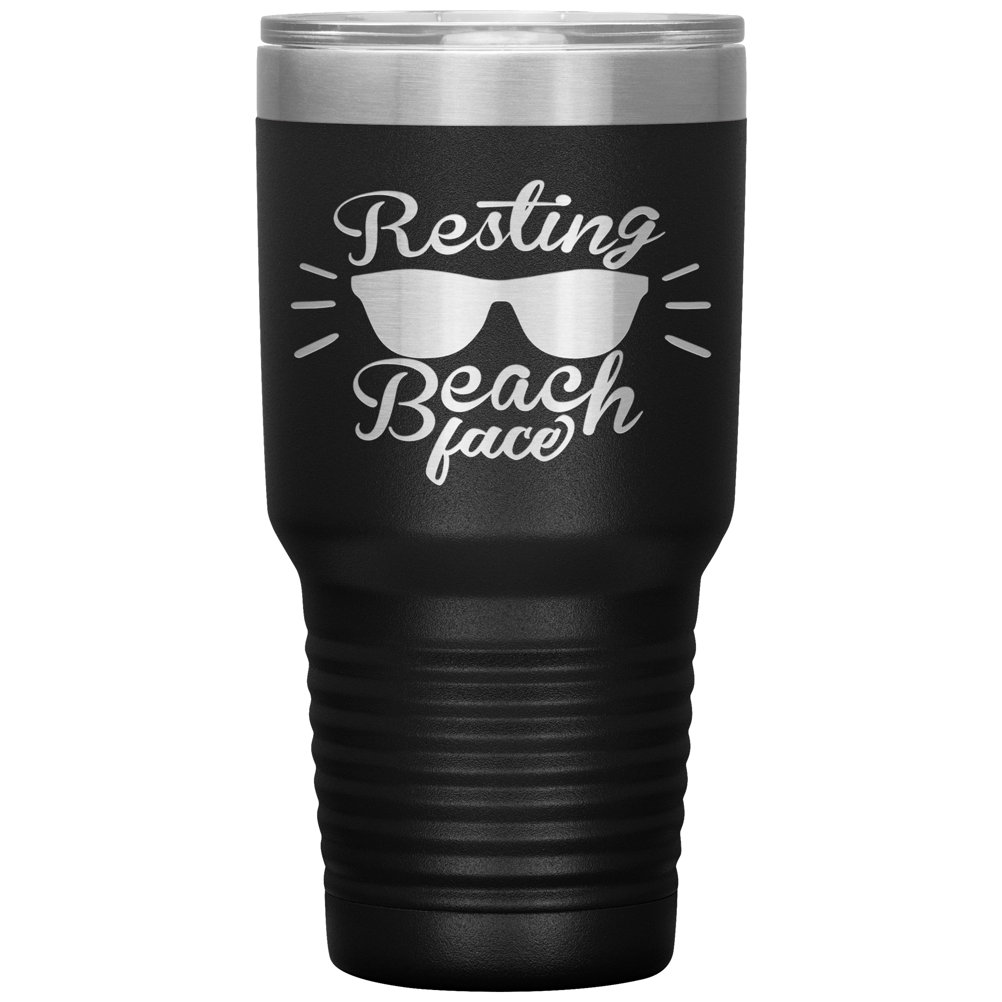 "RESTING BEACH FACE" Tumbler