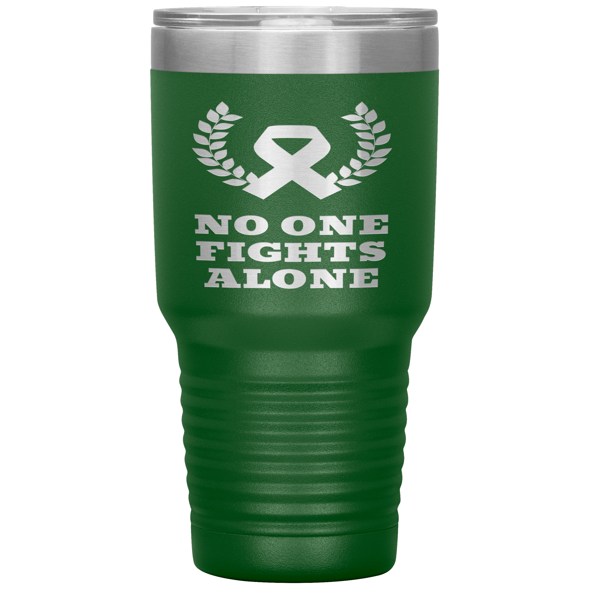 "NO ONE FIGHTS ALONE"Tumbler