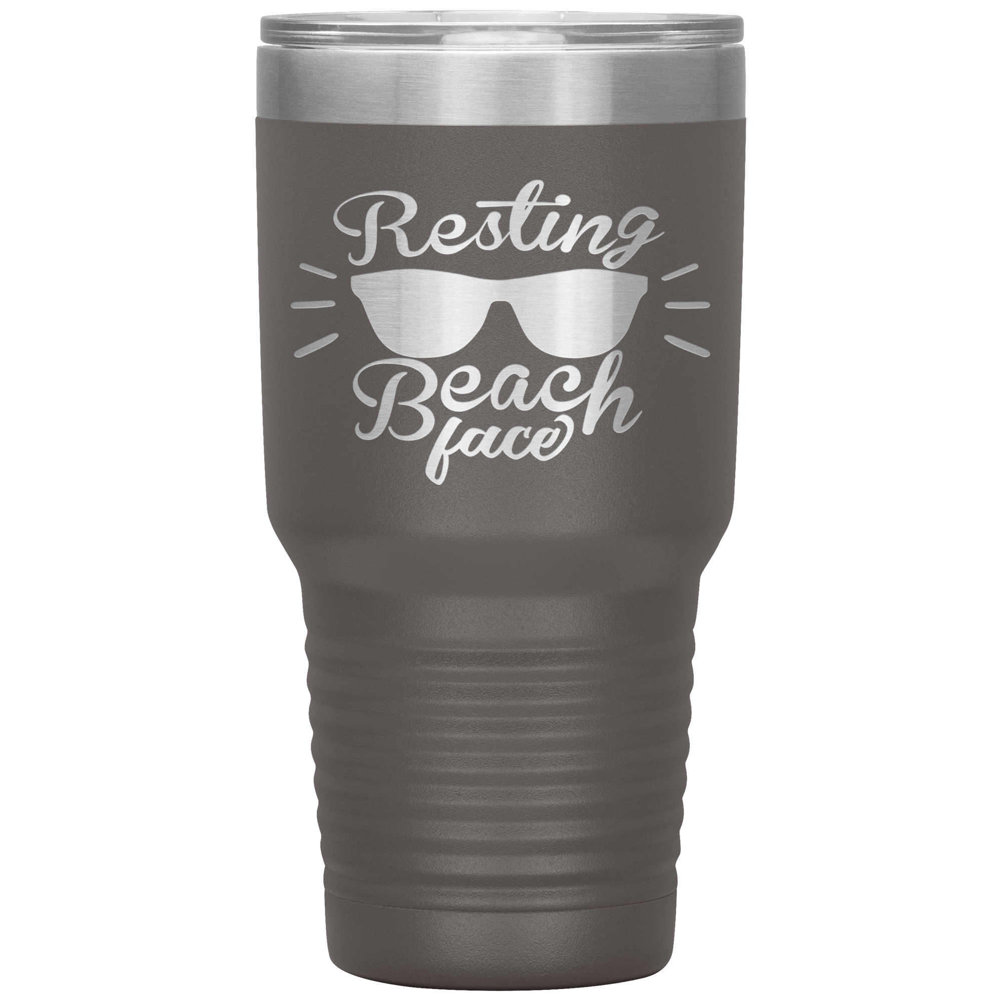 "RESTING BEACH FACE" Tumbler