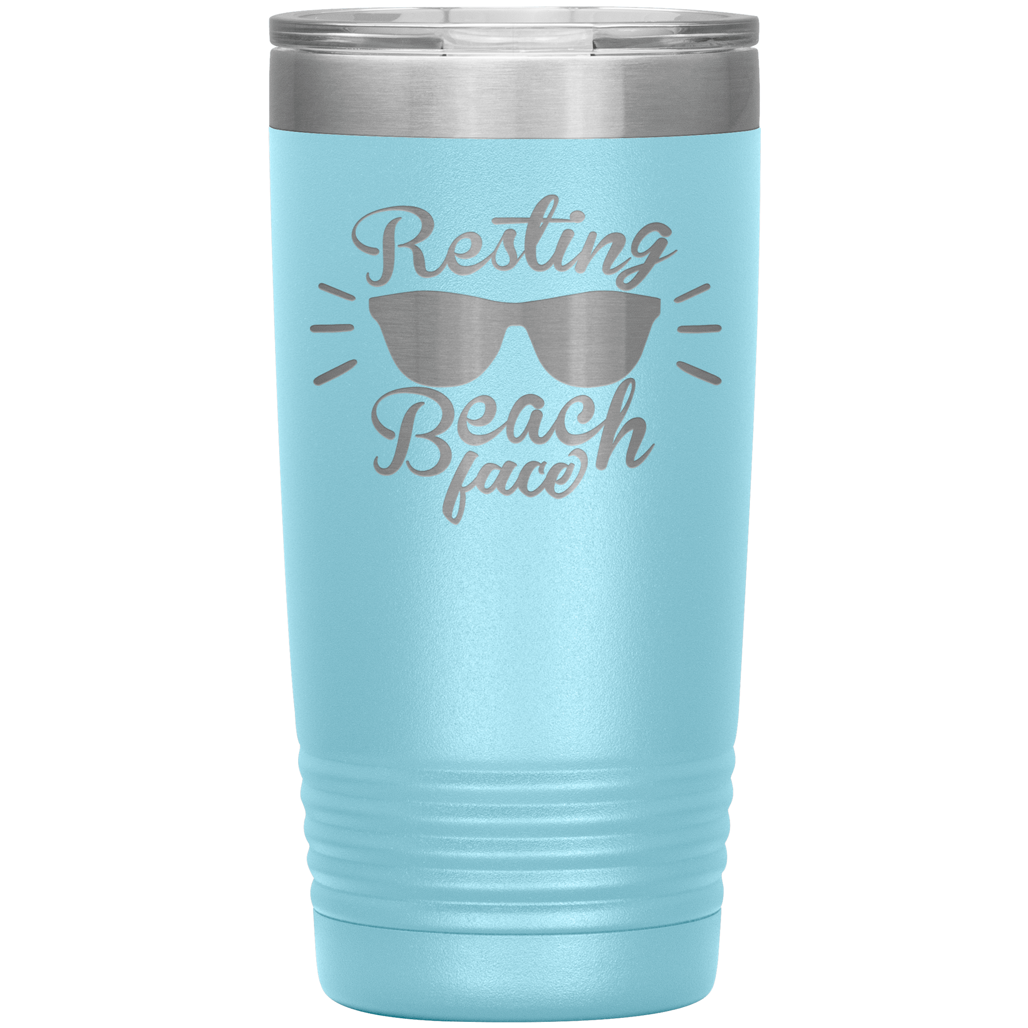 "RESTING BEACH FACE" Tumbler