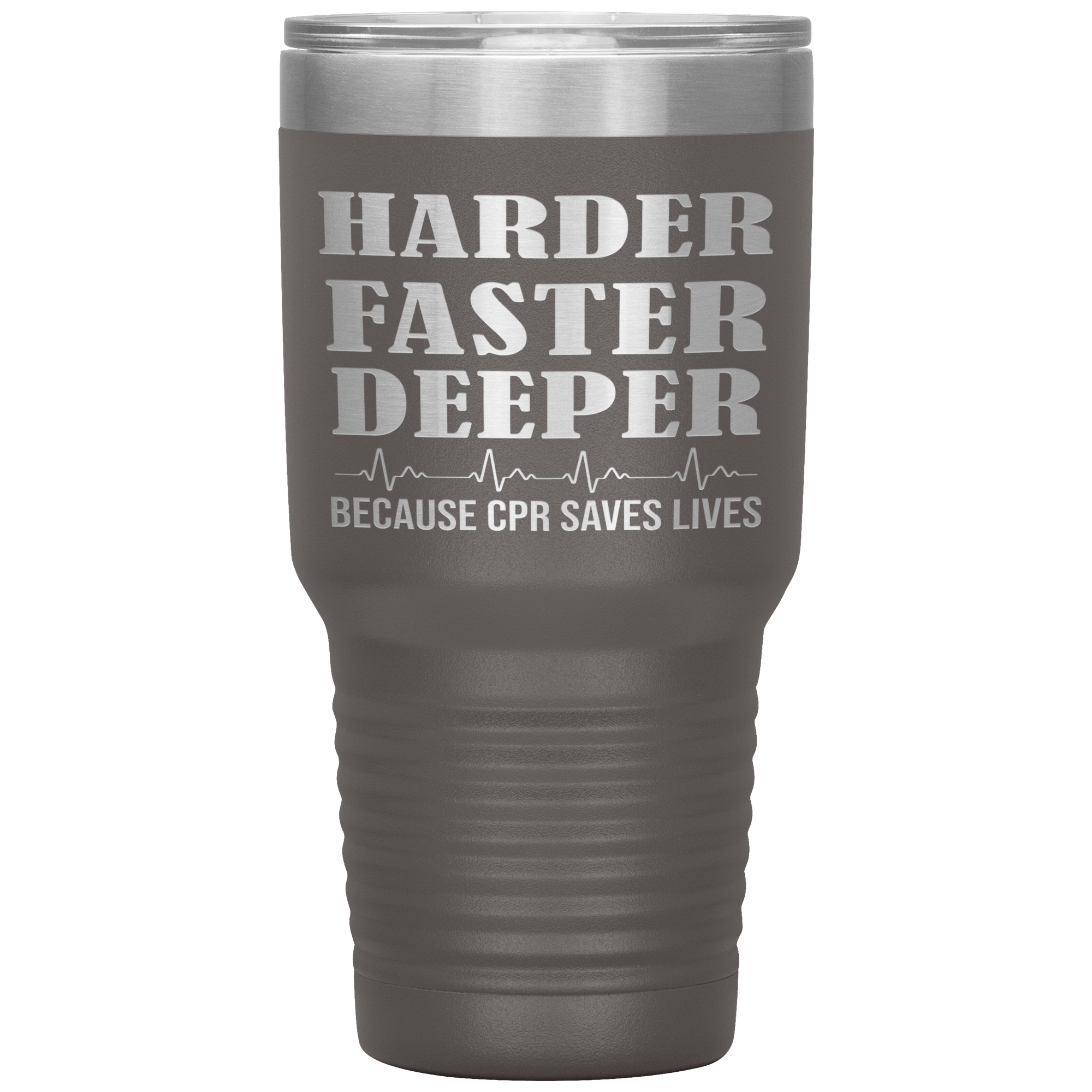 "HARDER FASTER DEEPER"TUMBLER